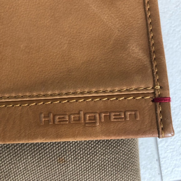 Hedgren Messenger/crossbody bag, leather and canvas EUC Unisex - Picture 8 of 8